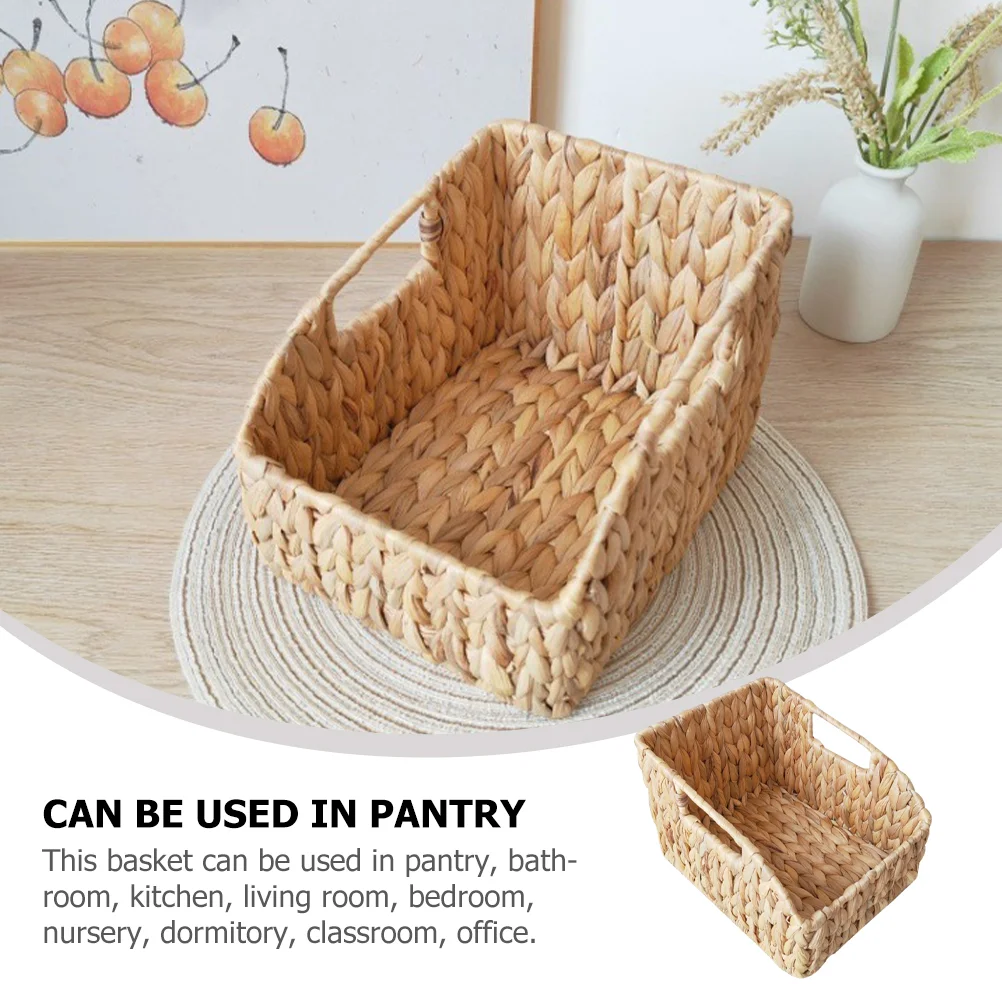 Mir de Rangement en Paille Tissée pour Chambre à Coucher, Conteneur de Table