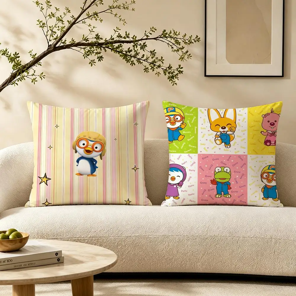 Ip pororo Cushion Cover Pillow Short Plush Warm CreamStylel Cushion for Living Room Bedroom Sofa Ideal for Gifting