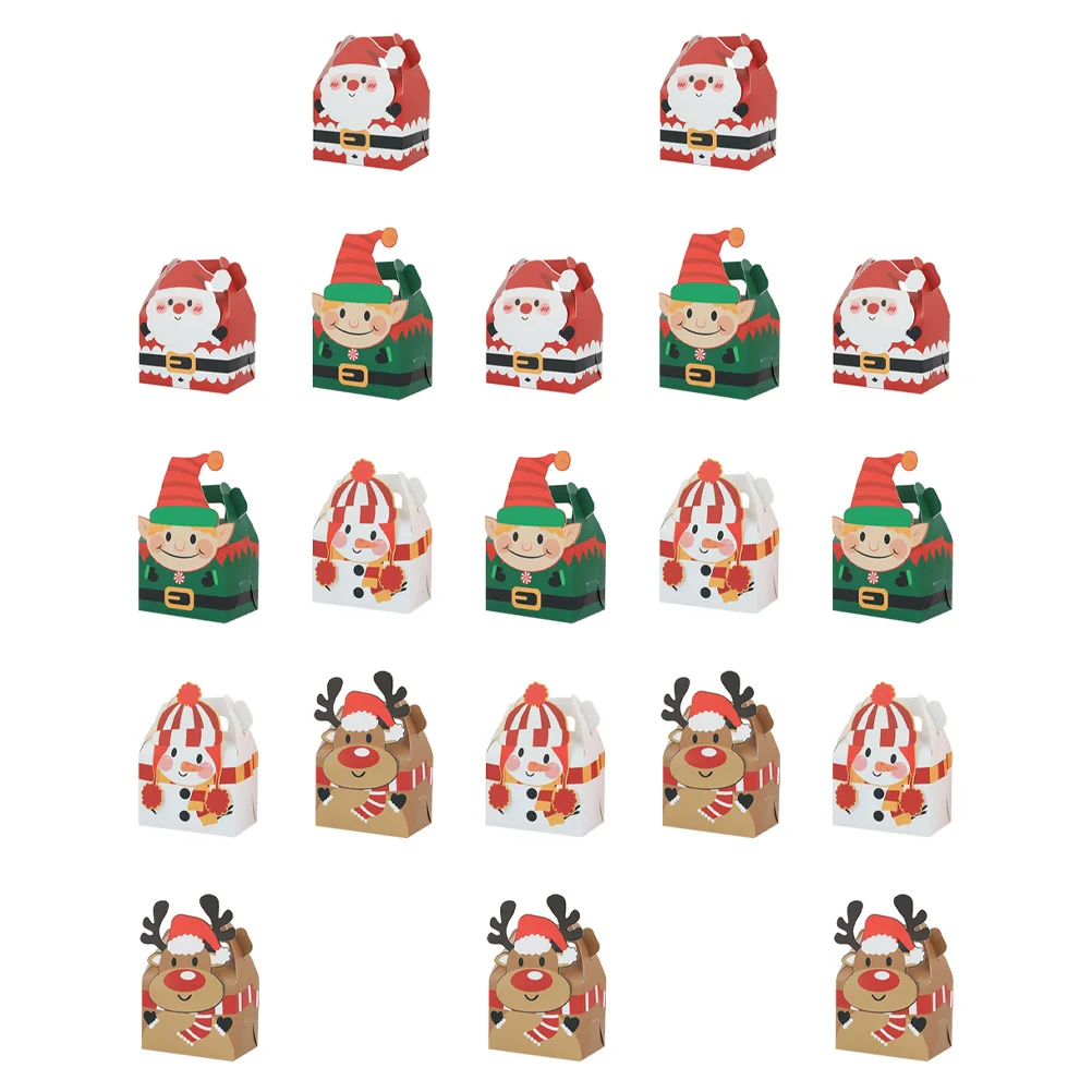 

20Pcs Christmas Candy Boxes Exquisite Xmas Elements Decorative Gift Packaging Cases