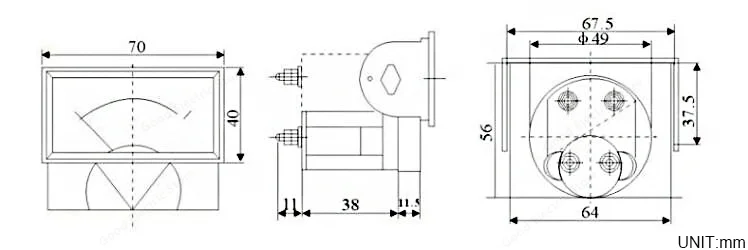 85C17 DC 1A 2A 3A 5A 10A 15A 20A 30A 50A 75A 100A Analoges Strom-Panel-Messgerät Amperemeter für Stromkreisprüfung Ampere-Tester-Messgerät – Detail 2