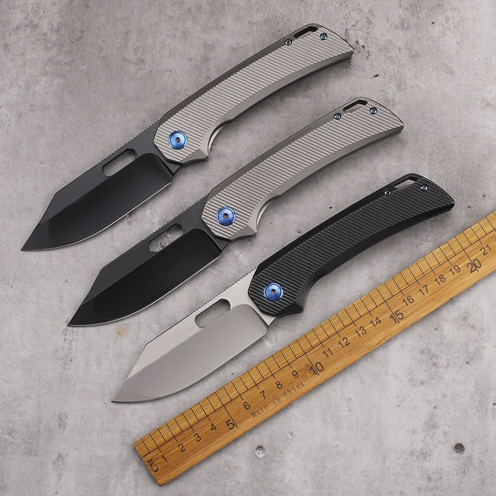 

M390 Steel High Hardness Folding Knife TC4 Titanium Alloy Outdoor Survival Hiking Hunting Camping EDC Tool Knife