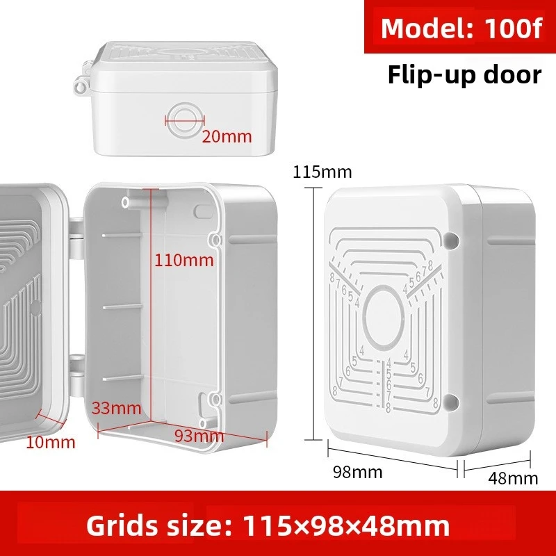 Waterproof Junction Box For CCTV Camera Video Wire Box Power Supply Cable Box Outdoor Electronic Camera Protection Box White