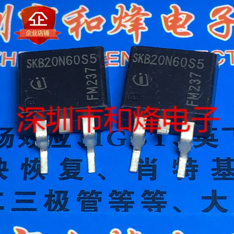 5 pces-10 pces skb20n60s5 to-263 novo e original em estoque