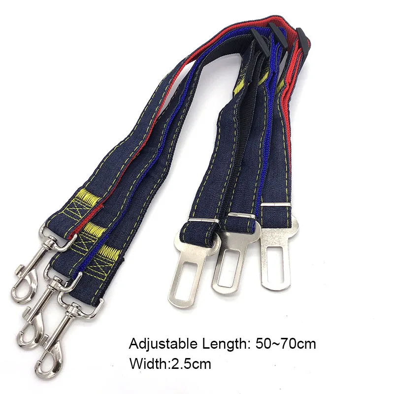 

Durable Thickened Pets Puppy Dog Safety Seat Belt Lead Leash Dog Vehicle Seat belt Pet Supplies Travel Clip Adjustable Pet Dog