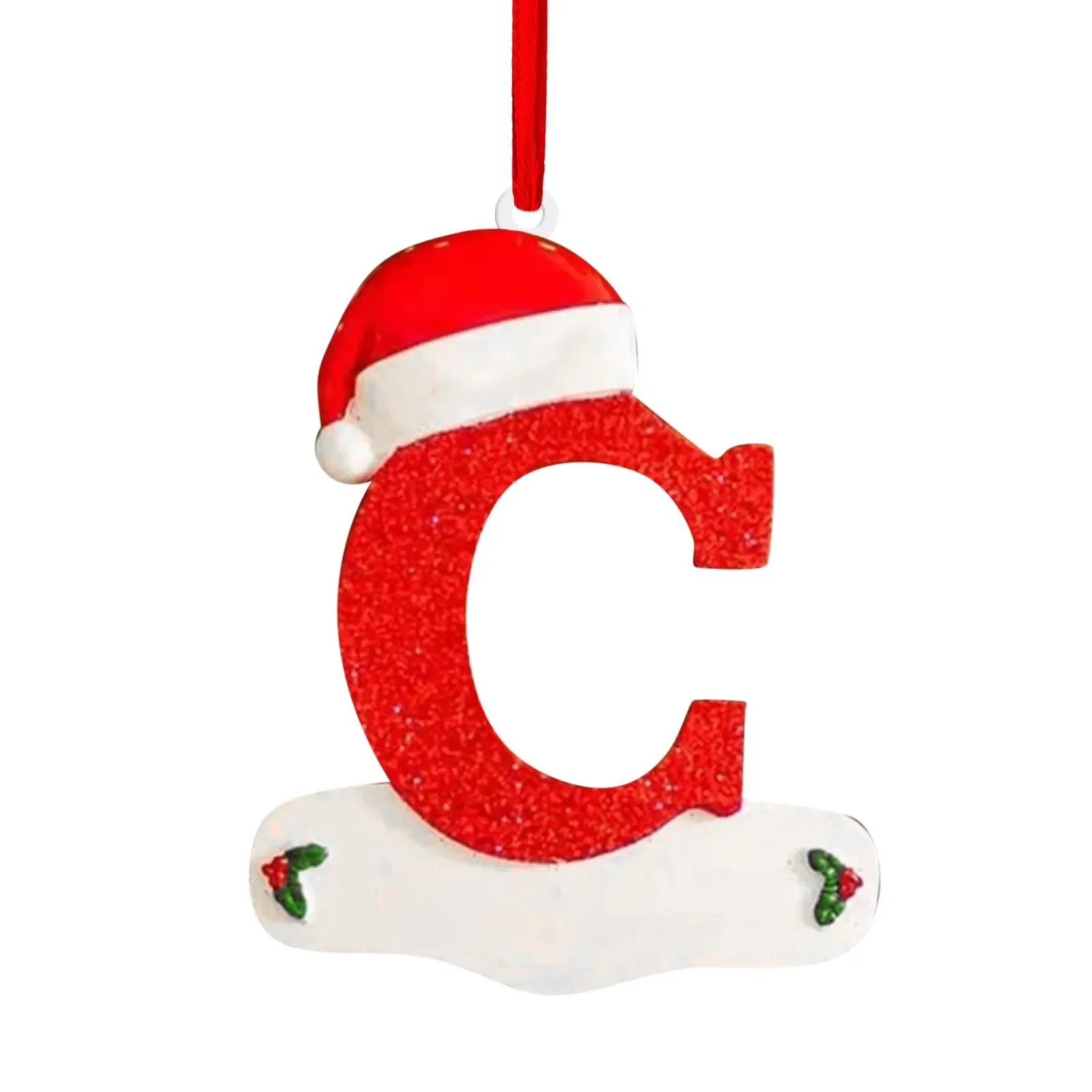 Christmas Tree Decorations Alphabet Letters 26 Acrylic Decorative Hanging DIY Craft Ornaments for Christmas Tree Xmas Gift