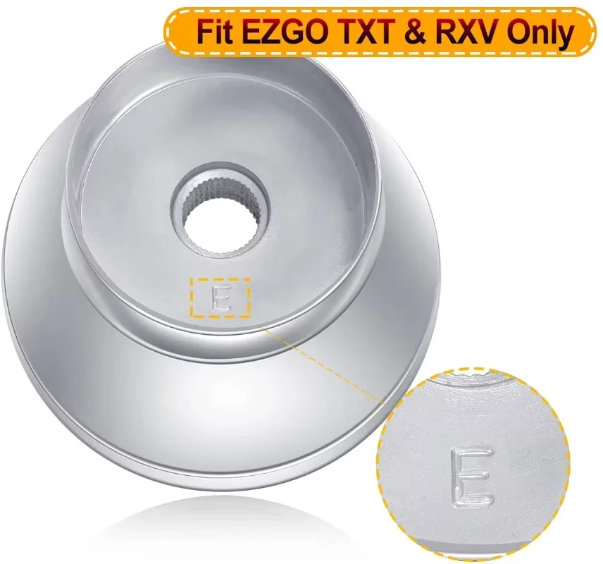 Steering Wheel Adapter Fit for TXT and  Silver Color Golf Cart Models   Universal Adjustable Stainless Steel Grill