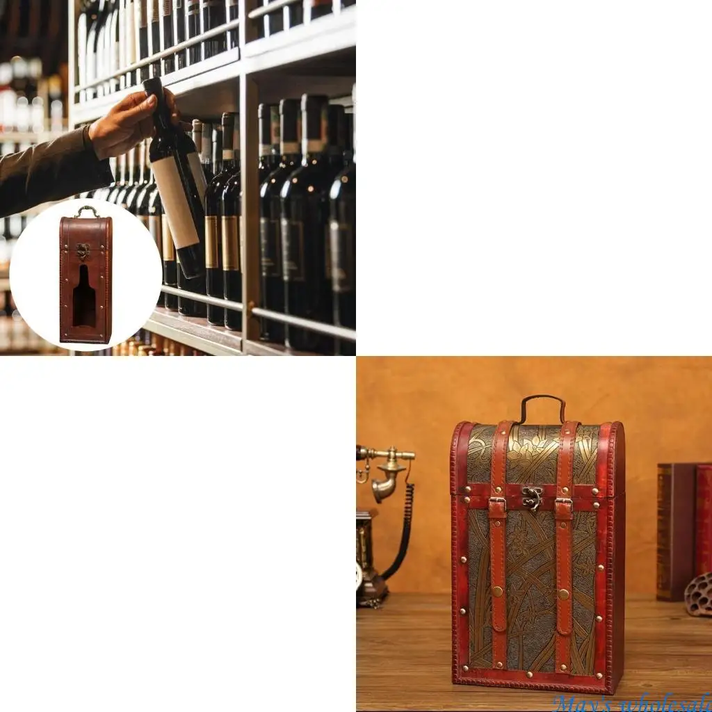 

European Designs Sturdy Wine Display Box with Soft Lining for Wine Enthusiasts and Collectors Storage Solution 448A