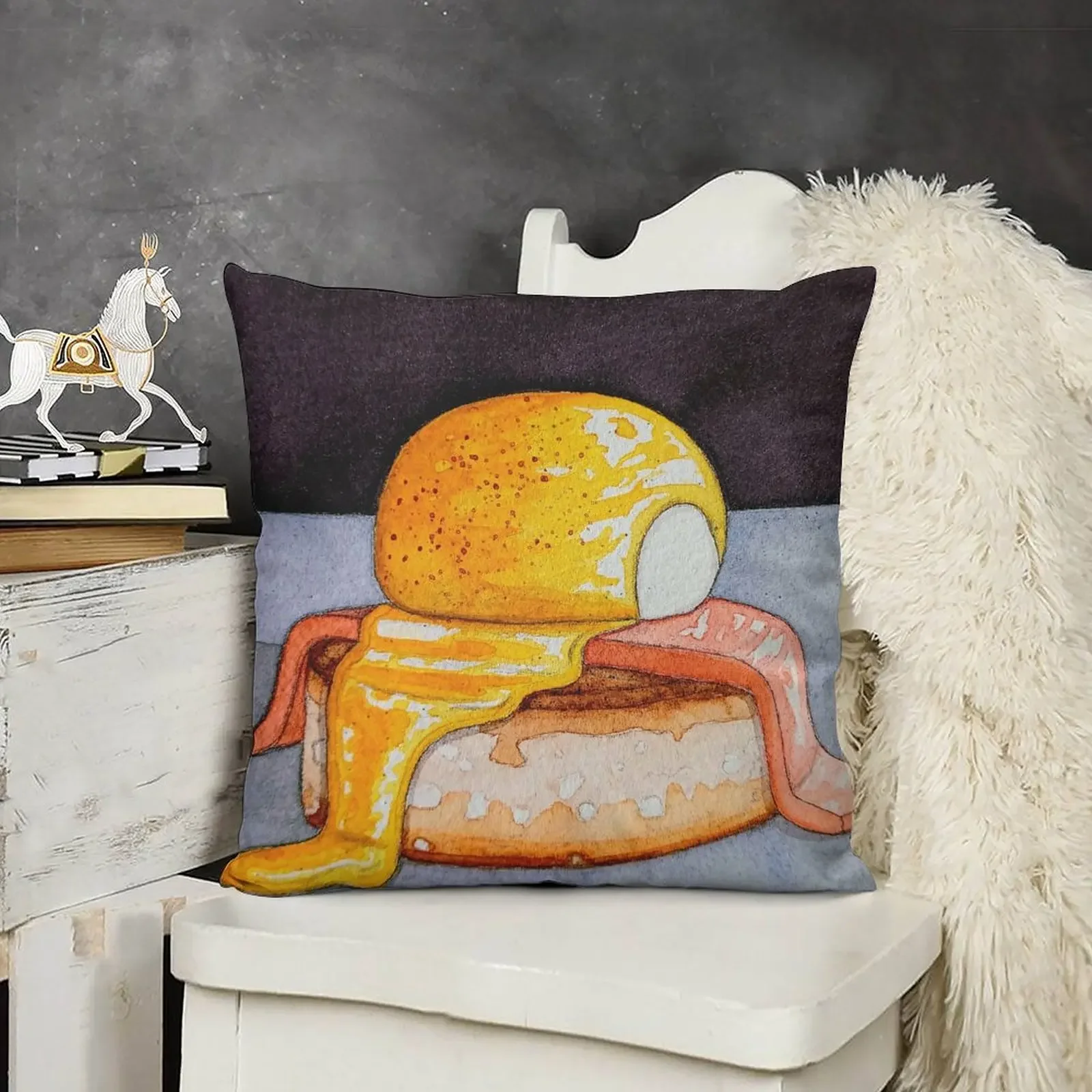 

1/2 eggs Benedict Throw Pillow Cushion Covers For Living Room Sofa Decorative Covers pillow