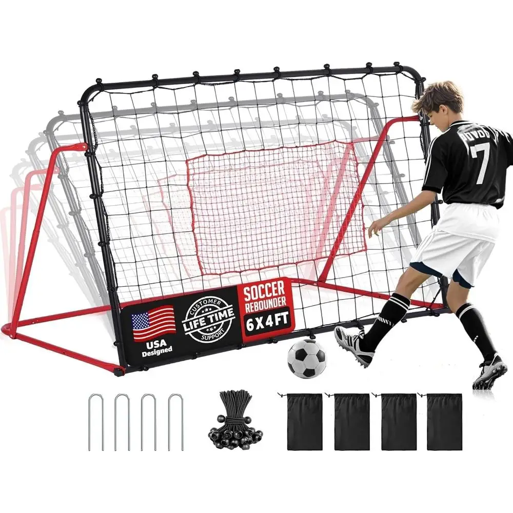 

Adjustable Soccer Rebounder Net with 10 Angles for Ball Control, Passing, and Volley Practice