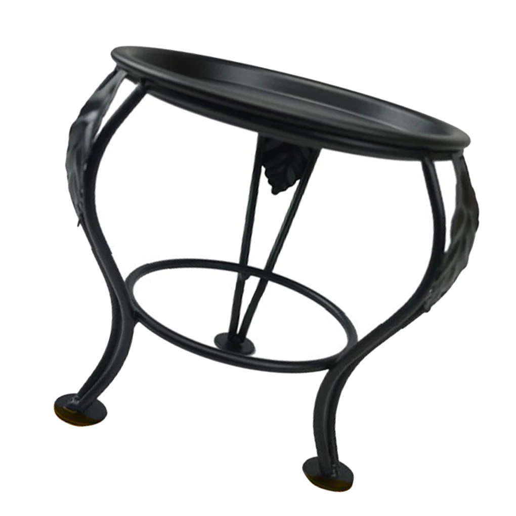 

Indoor Outdoor Table Mini Plant Stand Rack Flower Pot Candle Holder Shelf Desktop Decoration, Black