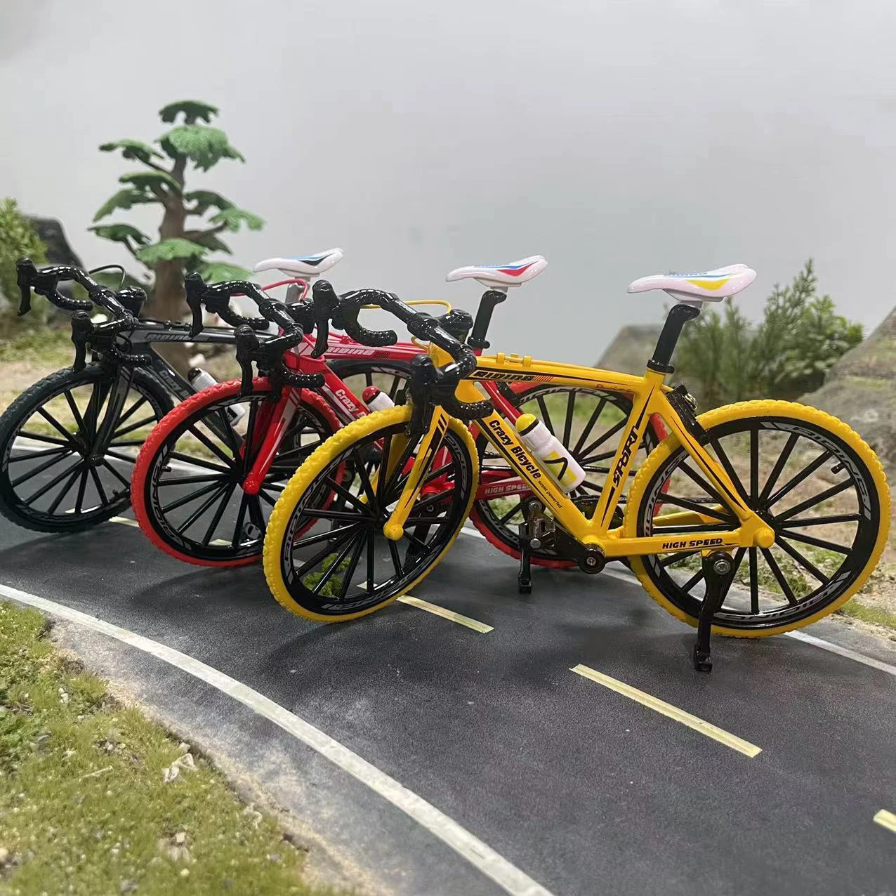 ประณีต 1:8 รุ่นจักรยานDiecastโลหะปลายนิ้วจักรยานเสือภูเขาจําลองผู้ใหญ่ของเล่นสะสม