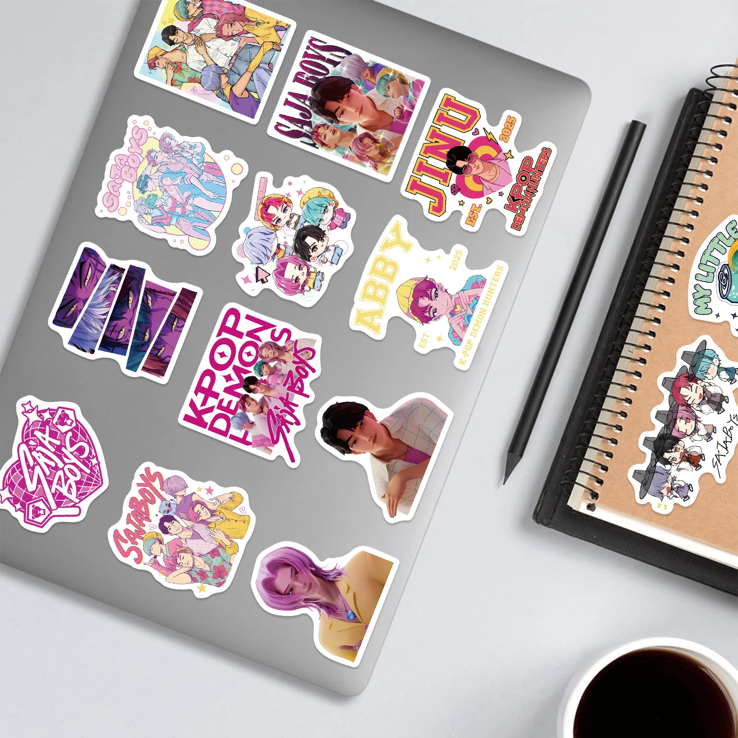 50Pcs Stiker Grafiti Anime Kartun Saja Boys untuk Gitar, Notebook, Koper, DIY, Stiker Tahan Air