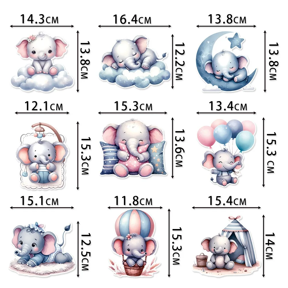 الأزرق الوردي الفيل كب كيك توبر الاطفال حفلة عيد ميلاد كعكة الديكور استحمام الطفل تفضل الجنس تكشف لوازم كعكة الحفلات #5