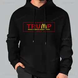 Funny Trump Shirt McDonald Hoodies Pennsylvania Trump 2024 Shirt Trump Warmth Sweatshirt Fashion Casual Wear Unisex Hoodie