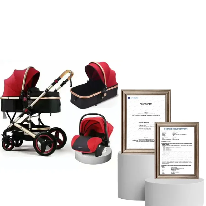 

JXB High End Luxury New Born Baby Carriage 3-in-1 Comfy Baby Stroller Travel System