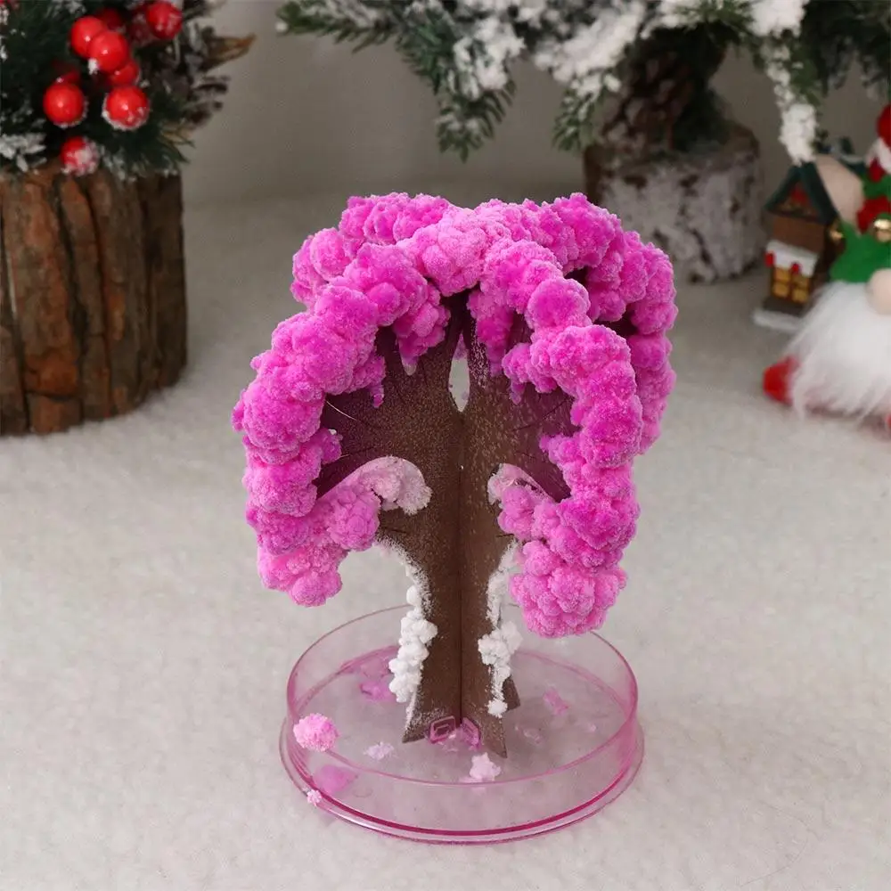 Artificial Trees Decorative Science Toys Japan Desktop Cherry Blossom Sakura Crystal Trees Magically Paper Magic Growing Tree