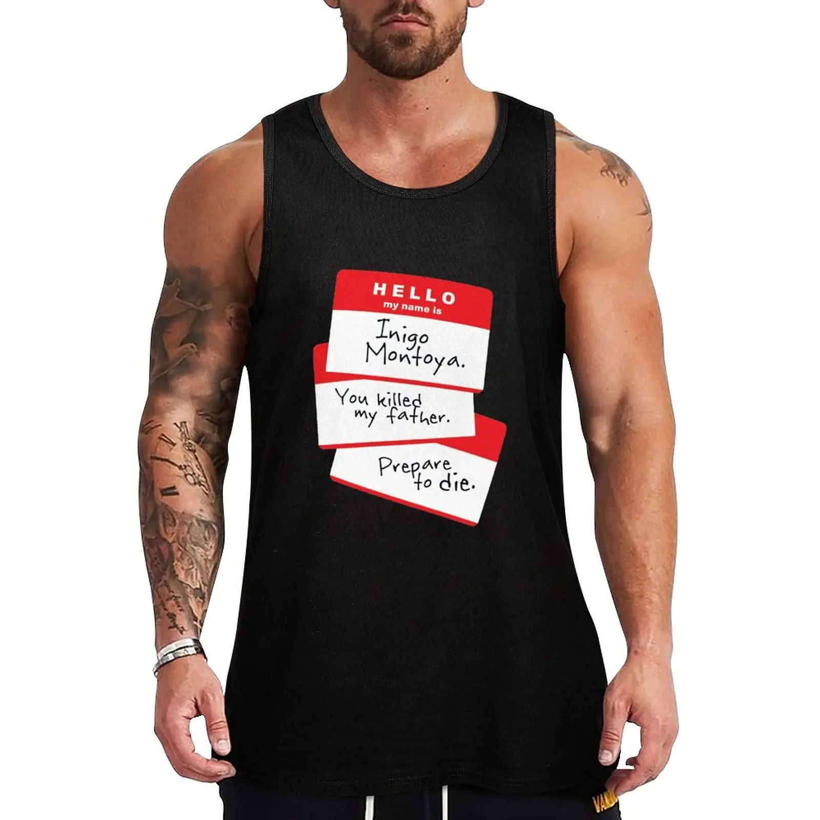 

hello my name is inigo montoya shirt Tank Top t-shirt gym man gym shirts Men's summer t-shirt Fitness men clothing