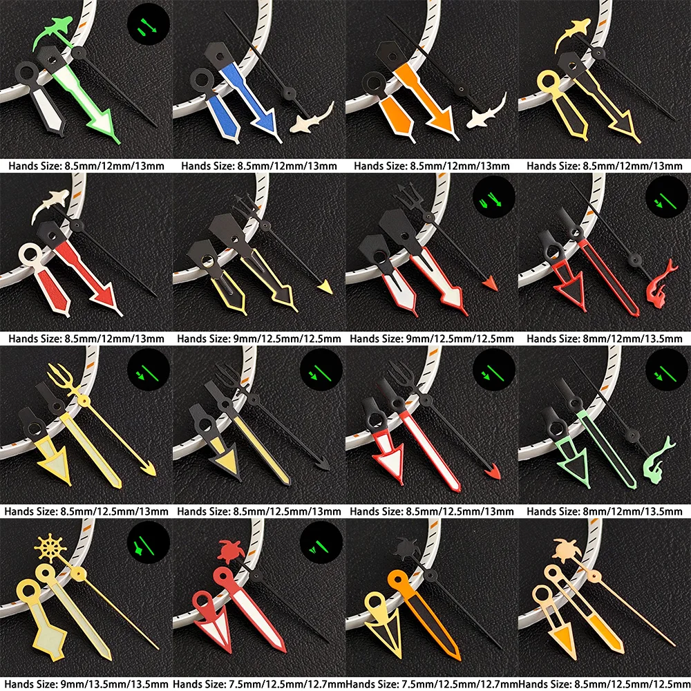 NH35 Hands Green Luminous Watch Hands Fits NH35/NH36/NH38/NH70/NH71/NH72 Movements Accessories For Replaceable Watch Parts
