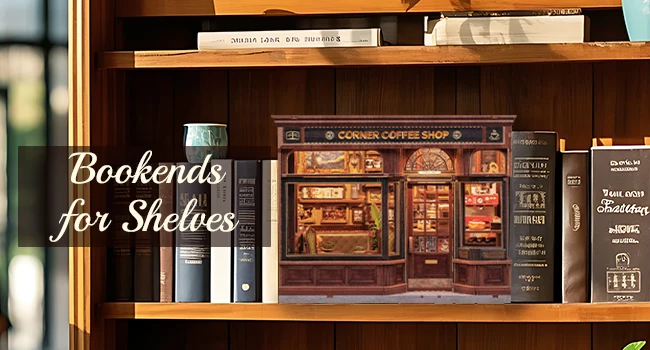 Original CUTEBEE 22cm Book Nook Kit DIY Miniature House Coffee Shop Dollhouse Book Nook Kit 3D Wooden Puzzles for Adults Corner Coffee Shop Booknook Tiny House Bookshelf Decor 3D Wooden Puzzle for Adults DIY Hbby Craft Gift book fans gift christmas decort