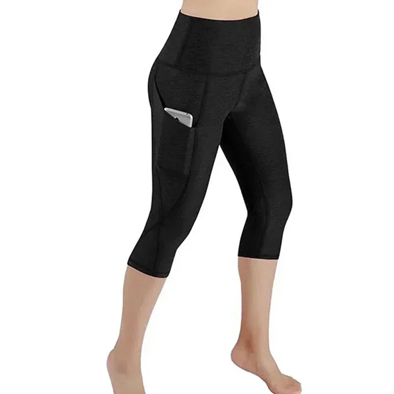 Leggings de sport avec poche pour femmes, taille haute, Push-Up, pantalons de Fitness, de gymnastique, d'entraînement, de Yoga, 2024