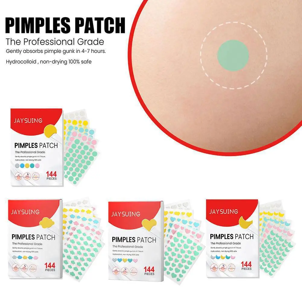 144Patches Acne Patch Gentle Non-irritating Repair Invisible Blemish Pimples Facial Cleansing Residue-Free Deep Patch Cover O2P9