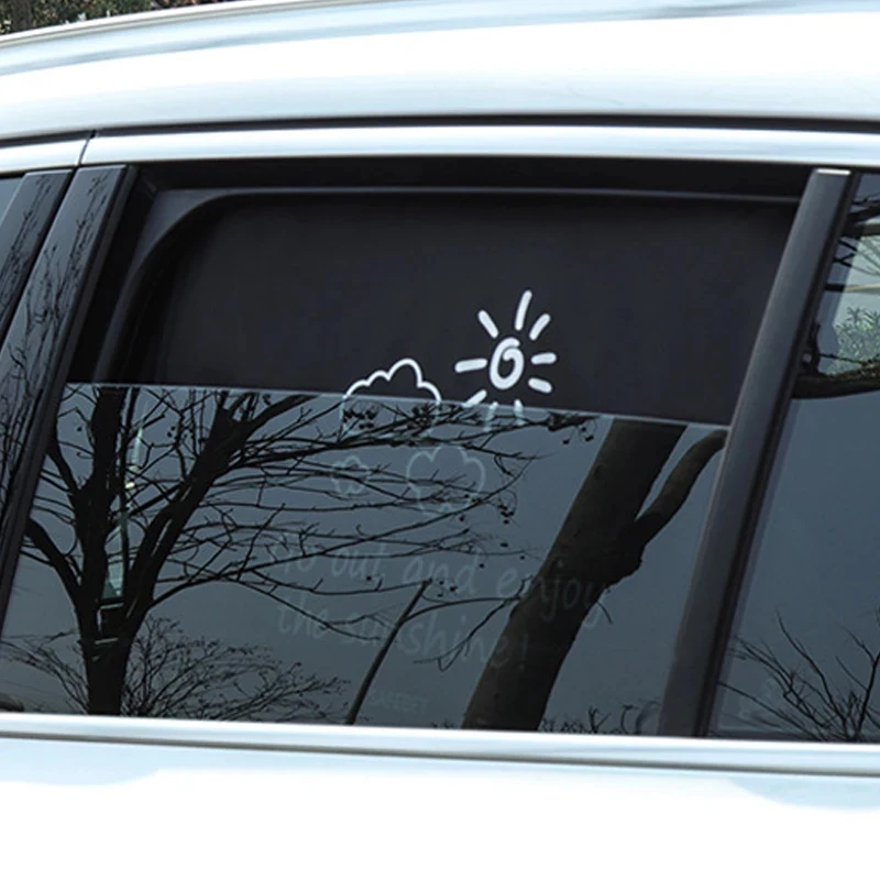 Universal Car Sun Shade Cover Magnetic UV Protection Curtain Side Window Sunshade Cover For Baby Kids Cute Cartoon Shade Tools