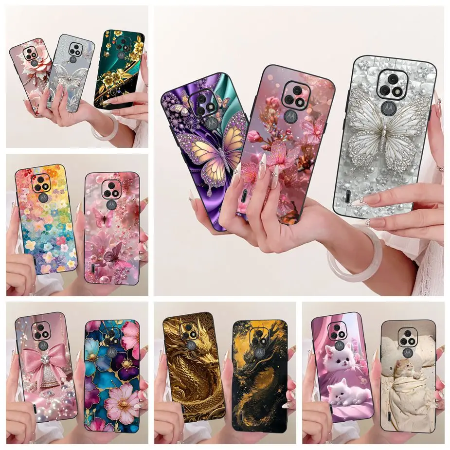 Funda para Motorola Moto E7 4G, MotoE7 Plus XT2081-1 XT2081-2, nueva funda de silicona suave pintada de lujo para Motorola E7 Plus