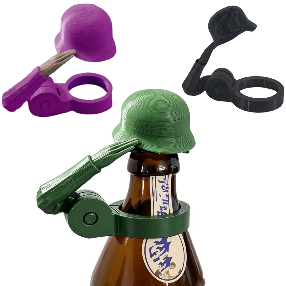 1/3/10 Stück Kreativer Soldaten-Hülsenfeier-Bierflaschenverschluss, Staubdichter Helm-förmiger Flaschenverschluss, Lustiger Bierflaschenstopper, Heimdekoration, Geschenk