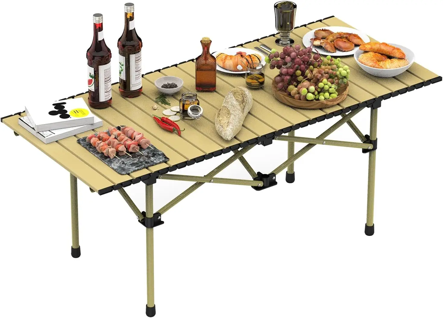 

Folding Camping Table Portable Upgraded Carbon Steel Table with Carry Bag Heavy Duty Lightweight Foldable Camp Table for Outdoor