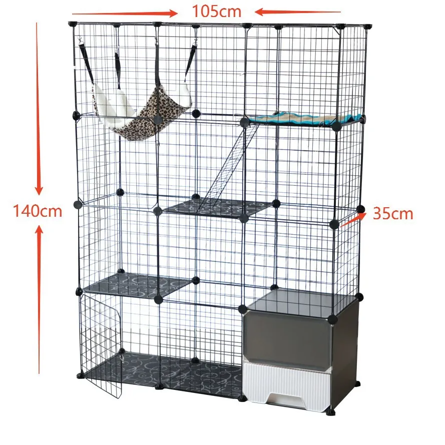Pet Rabbit Use Bold Iron Net Pet Multi-Layer Combination DIY Magic Piece Fence Assembly