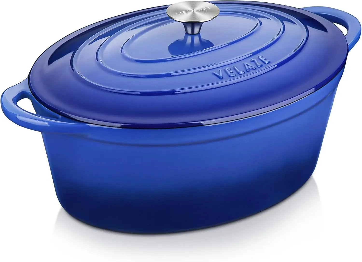 

7.5 QT Enameled Oval Dutch Oven Pot with Lid, Cast Iron Dutch Oven with Dual Handles for Bread Baking, Cooking, Frying, Non-stic