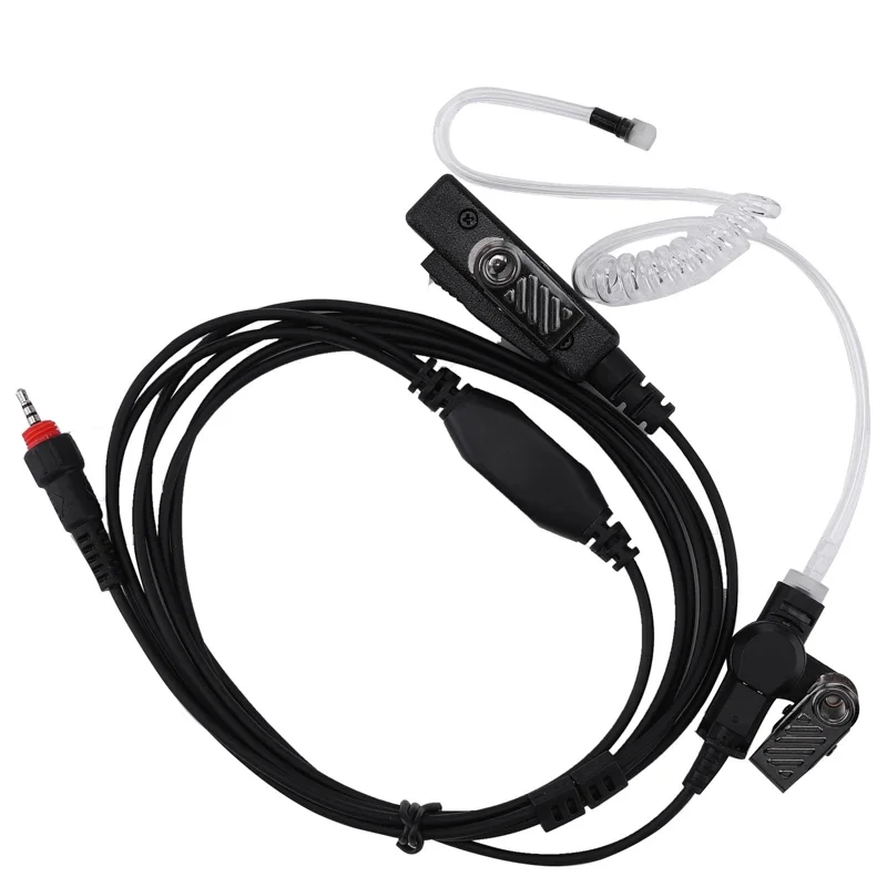 Covert Acoustic Tube Earpiece With Large Iron Clip PTT For Motorola Radio CLP108 CLP1010 CLP1040 CLP1060 Walkie Talkie