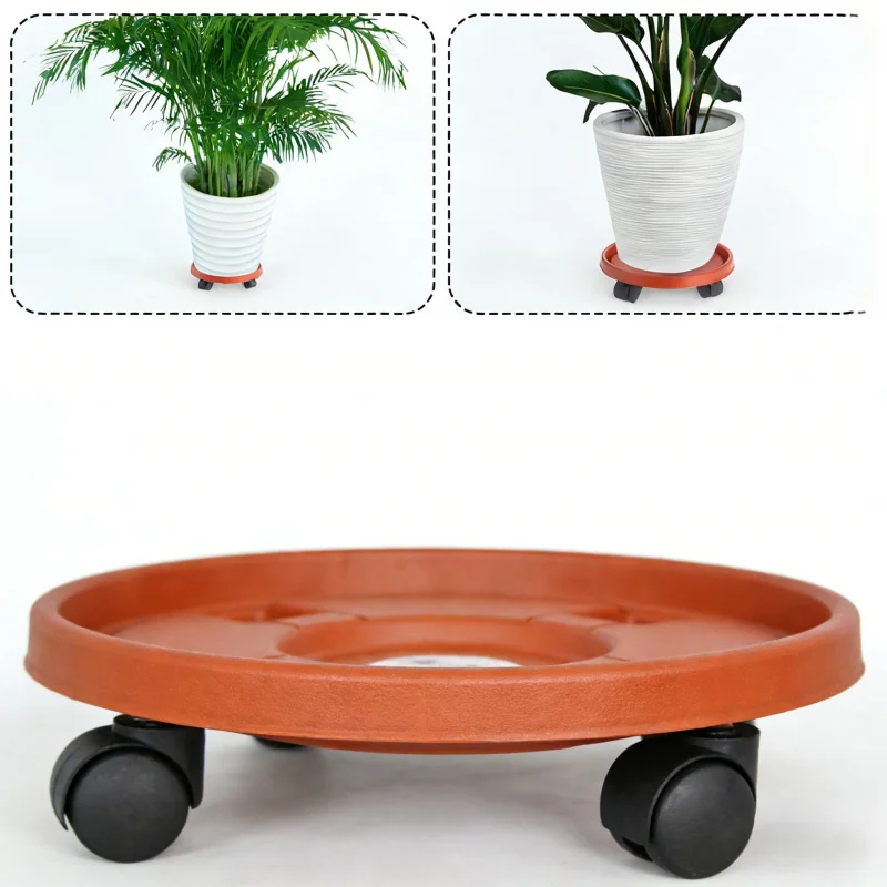 

Подставка для цветочных горшков с универсальными передвижными колесами, прочная основа для комнатных и уличных растений, для балконов, для суккулентов, с роликами