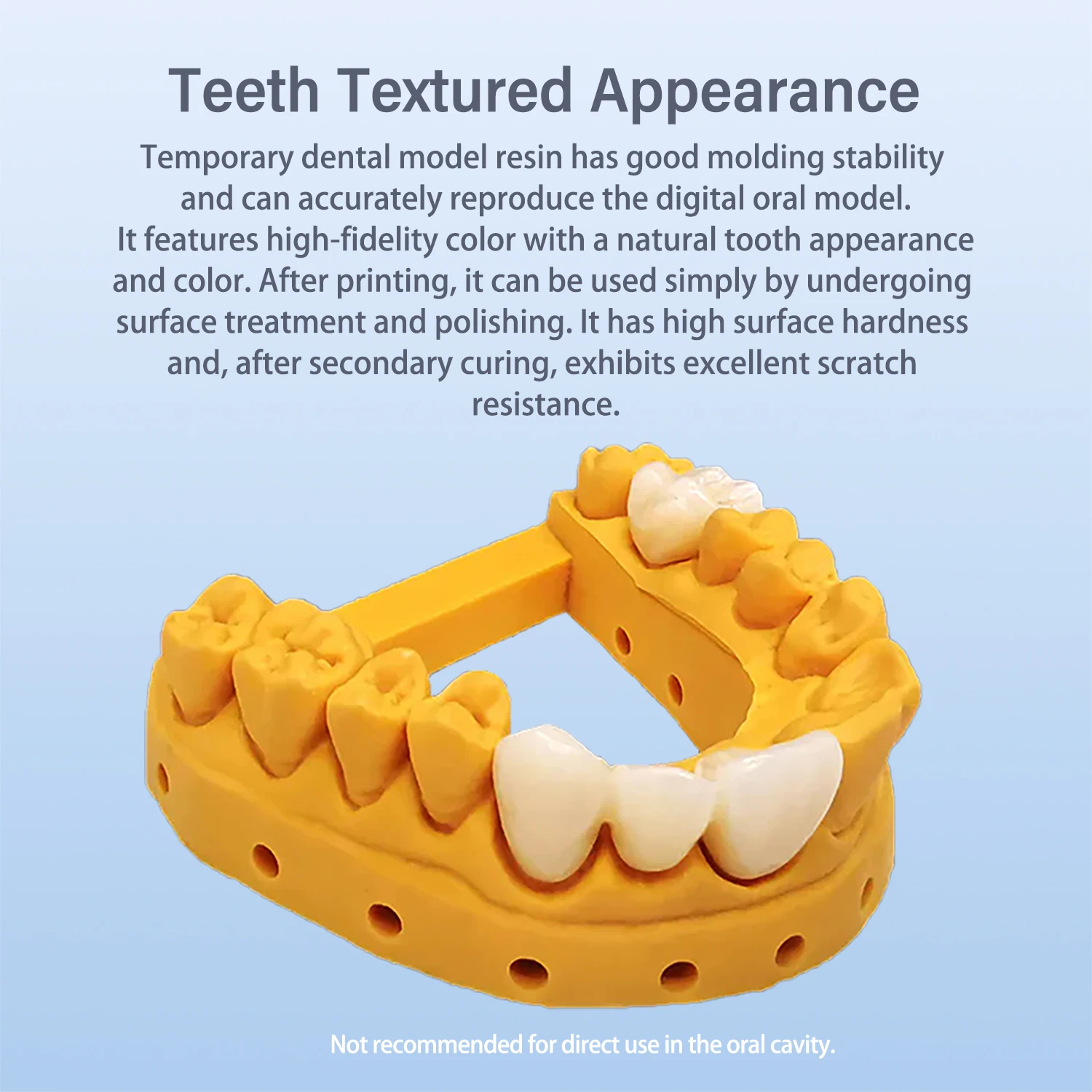Antinsky Temporary Dental Model Resin 0.5kg for Elegoo/Phrozen/Uniformation LCD DLP Printer High Precision 3D Dental Resinstion