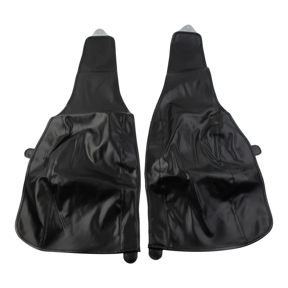 2Pcs Black PU Leather Motorcycle Rear Trike Fender Bra For Harley Tri Glide Ultra Classic 2009-2024