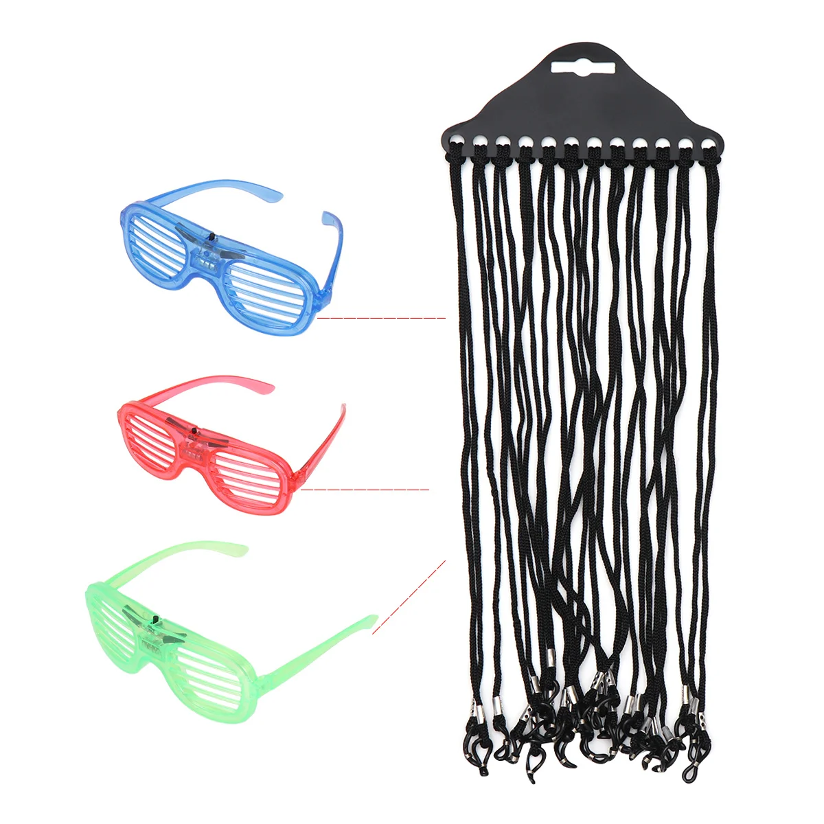 

48Pcs Nylon Eyewear Cord Glasses Elastic Strap Adjustable Neck Strap Eyeglasses Rope Secure for Sport Hiking Fishing Biking