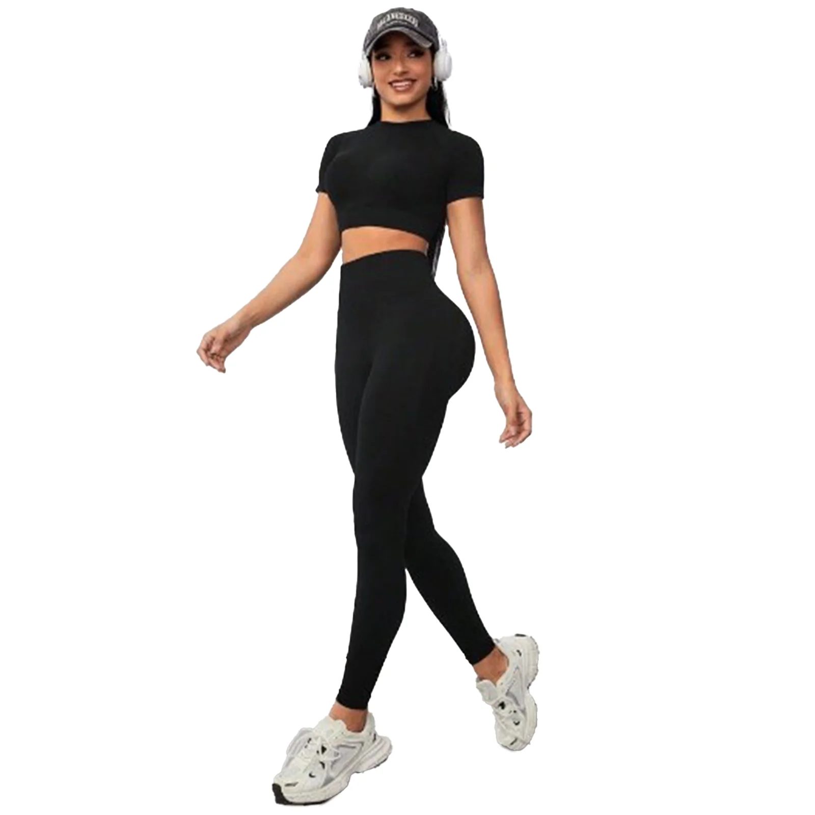 

Women Yoga Leggings Fitness High Waist Hip-lifting Soft Workout Seamless Gym Leggings Yoga Leggings Tummy Control