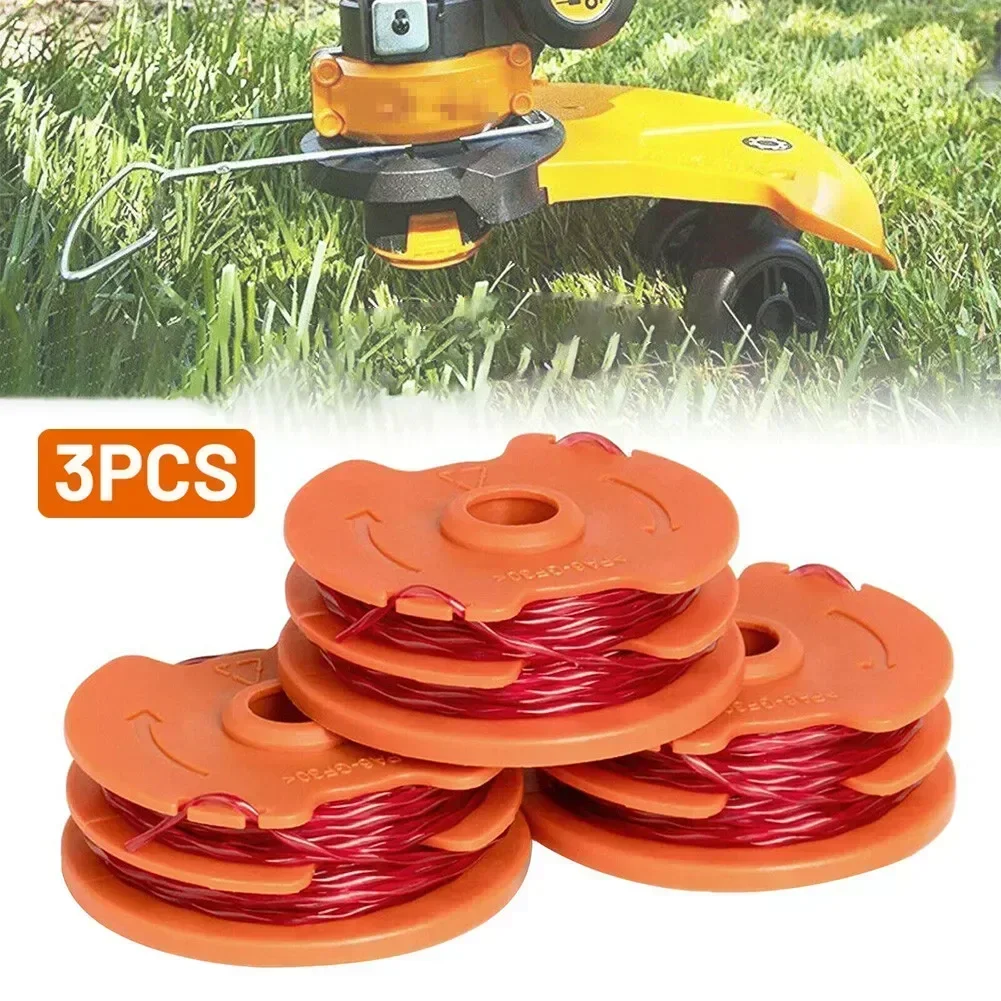 

3 шт. катушка триммера и леска для MET6032 MET4530 MET3525 для Worx WG1, сменная катушка для газонокосилки, садовые электроинструменты