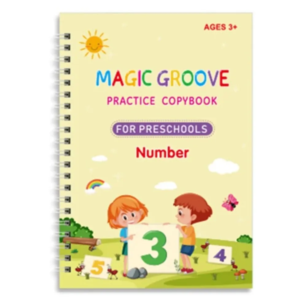 ألعاب رسم سحرية قابلة لإعادة الاستخدام للأطفال، قلم مونتيسوري، التحكم في التدريب، الكتابة، ملصق تعلم لعبة تعليمية للأطفال #4