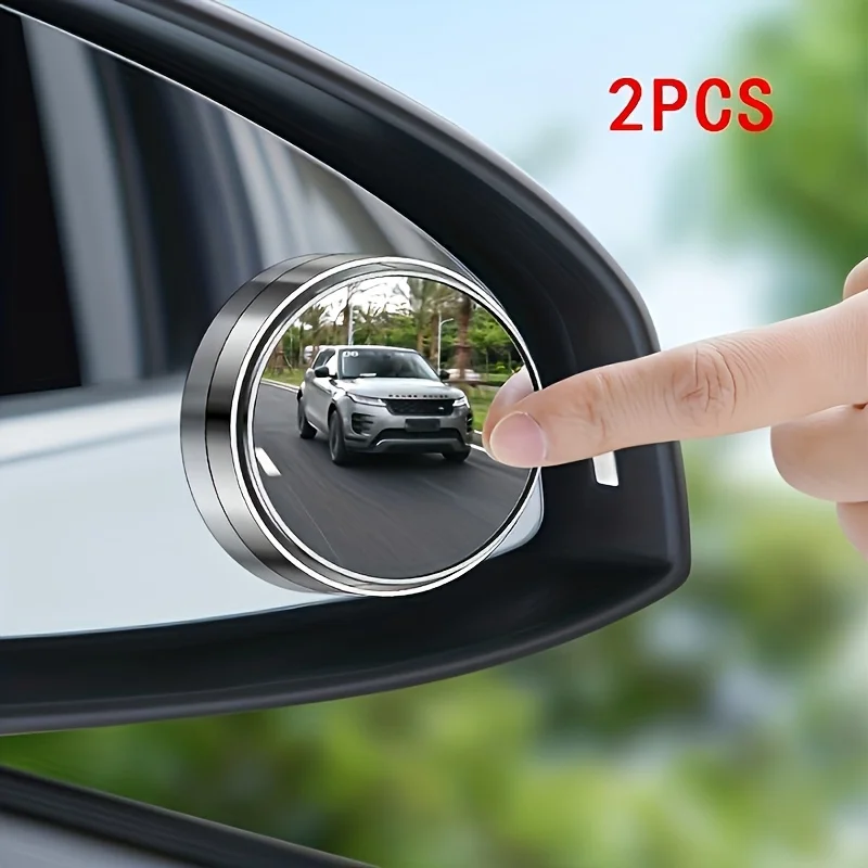 2-piece Set of 360 Degree High-definition Circular Car Rearview Mirrors, Reverse Blind Spot Rearview Mirror Auxiliary Mirror
