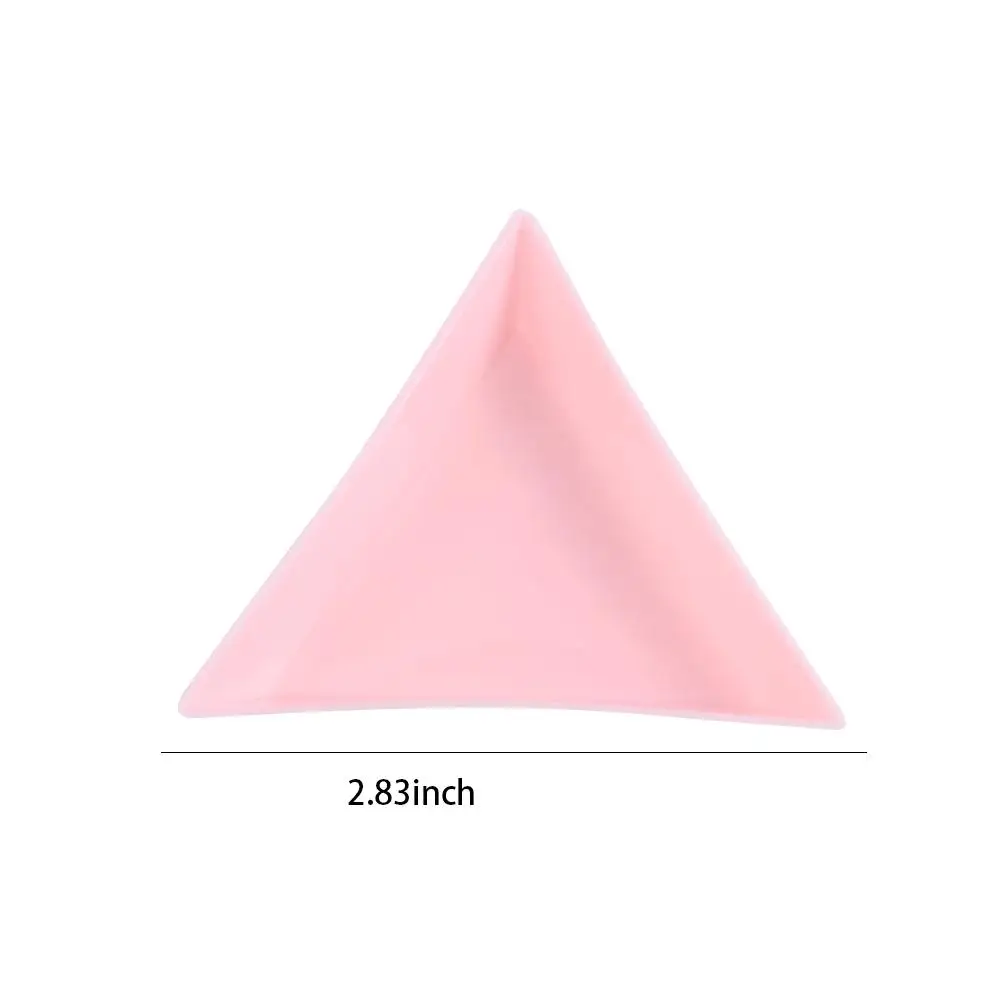 Acrylic Manicure Triangle Beads Decor Picker Point Drilling Tools Nail Tray Rhinestone Storage Display Plate Nail Gems Holder
