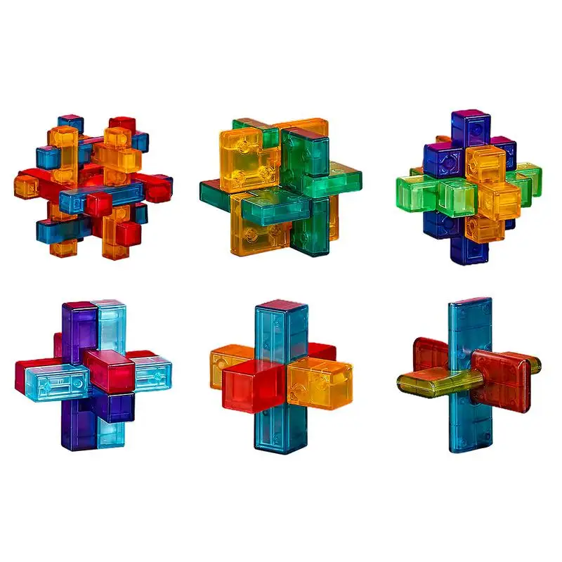 Brain Teaser Puzzles Unlock Interlocking Puzzle Luban Kongming Lock 3D Puzzles IQ Test Toy Logic Puzzle Educational  kid Toys