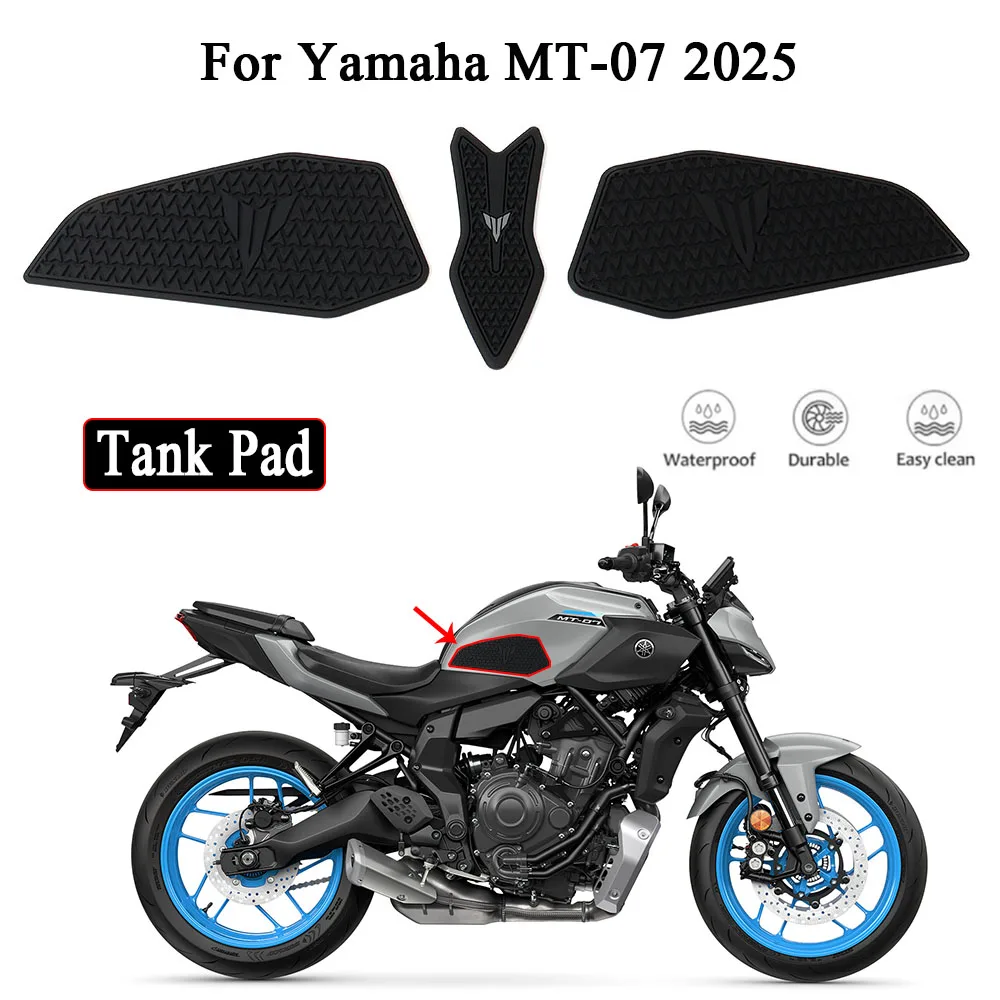 Nuova moto in gomma antiscivolo adesivo serbatoio pad adesivo serbatoio laterale pad antigraffio decalcomania accessori per Yamaha MT-07 2025