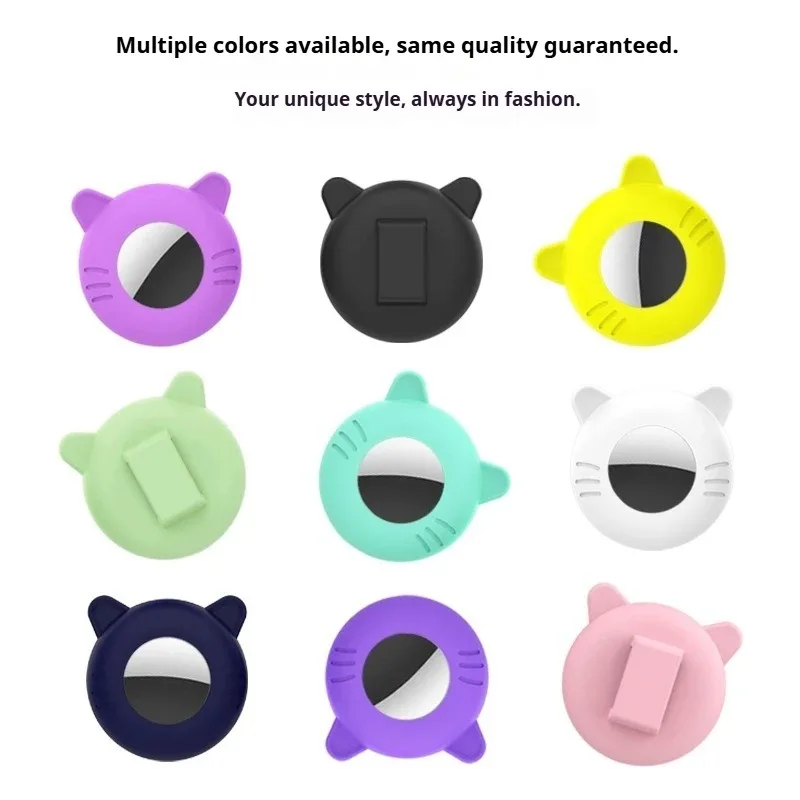 For Airtag Cat Collar Holder Small Air Tag Cat Collar Holder Silicone Case Cover for Cat Dog Pet Collar Harness Loop Supplies view 6
