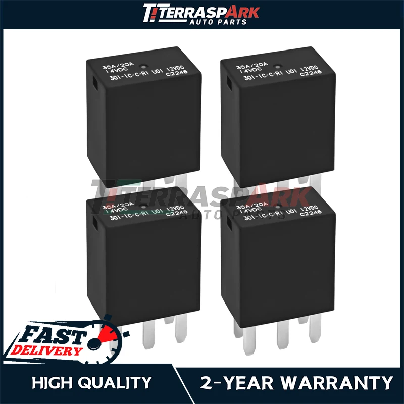 

4X Relay for SONG CHUAN Automotive Deere 301-1C-C-R1 U01 12VDC 5 PIN