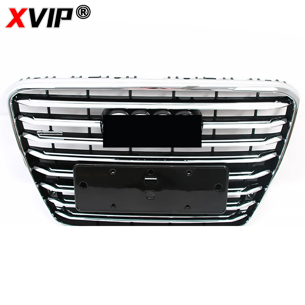 For Audi A8 D4 2010-2014 High Quality ABS Chrome Black Front Bumper Grille 4H0 853 651 New Condition Grille Radiator Grilles