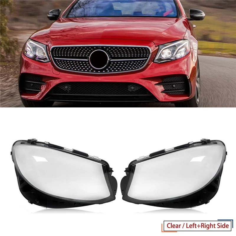 Left Car Headlight Lens Cover Head Light Lamp Shade Shell Lens Lampshade for Mercedes Benz W213 E-Class 2016-2019