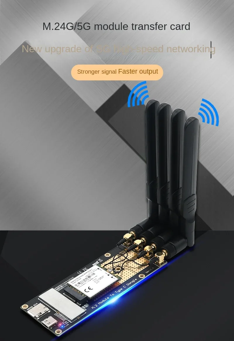 Nieuwe M.2 B Sleutel 4G/5G Netwerkkaartmodule Adapter, B Sleutel Tot Type-C Interface Adapter