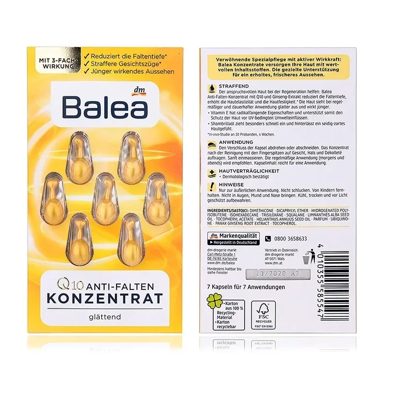 4 pçs balea rosto olho soro concentrado umidade aumenta a elasticidade da pele seca firmeza suavizar rugas dos olhos nutrir a pele lisa
