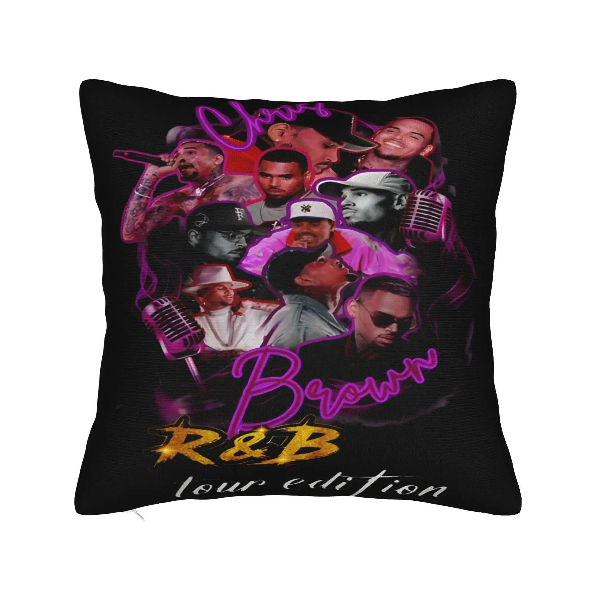 Decorative Pillowcase Chris Brown Usher R&B Tour 2026 Product Seater  Pillow Case Cover Drop Shipping Multi Size